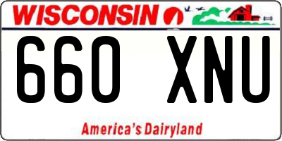 WI license plate 660XNU