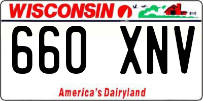 WI license plate 660XNV