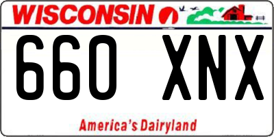 WI license plate 660XNX