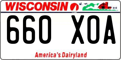 WI license plate 660XOA