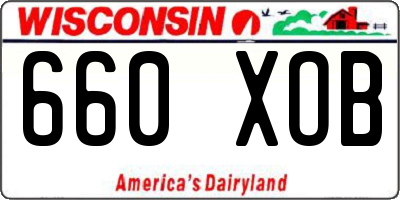 WI license plate 660XOB
