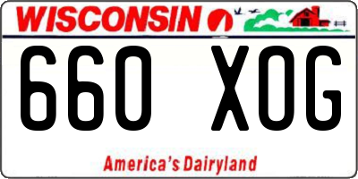 WI license plate 660XOG