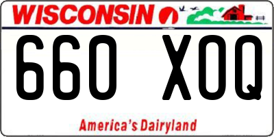 WI license plate 660XOQ
