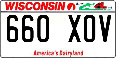 WI license plate 660XOV