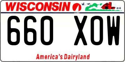 WI license plate 660XOW