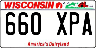 WI license plate 660XPA