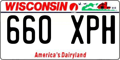 WI license plate 660XPH