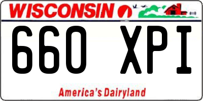 WI license plate 660XPI