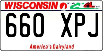 WI license plate 660XPJ