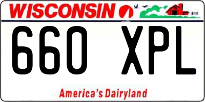 WI license plate 660XPL