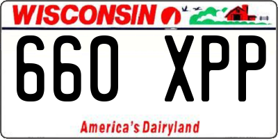 WI license plate 660XPP