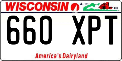 WI license plate 660XPT