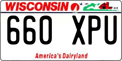 WI license plate 660XPU