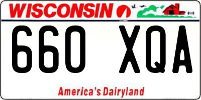 WI license plate 660XQA