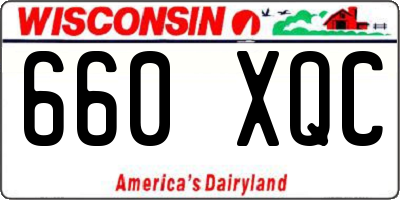 WI license plate 660XQC