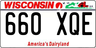 WI license plate 660XQE