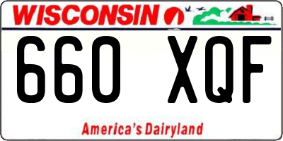 WI license plate 660XQF