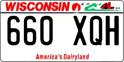 WI license plate 660XQH