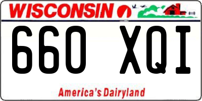 WI license plate 660XQI