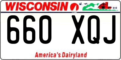 WI license plate 660XQJ
