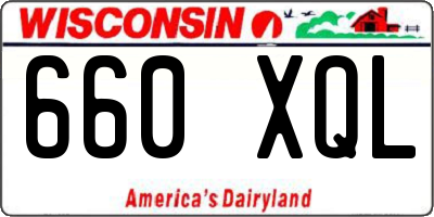 WI license plate 660XQL