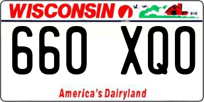WI license plate 660XQO
