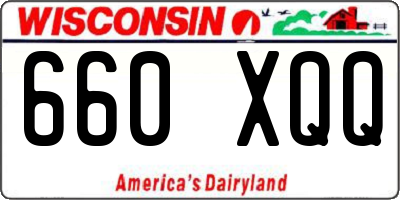 WI license plate 660XQQ
