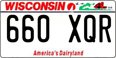 WI license plate 660XQR
