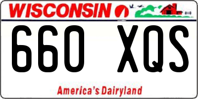 WI license plate 660XQS