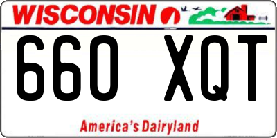 WI license plate 660XQT