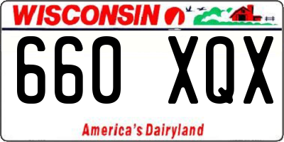 WI license plate 660XQX