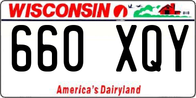 WI license plate 660XQY