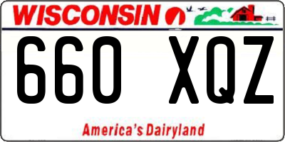 WI license plate 660XQZ