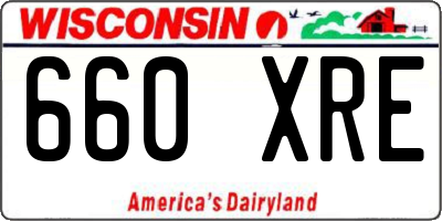 WI license plate 660XRE