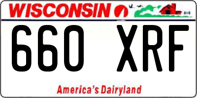 WI license plate 660XRF