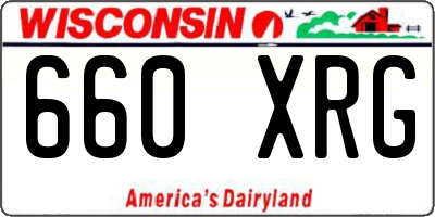 WI license plate 660XRG