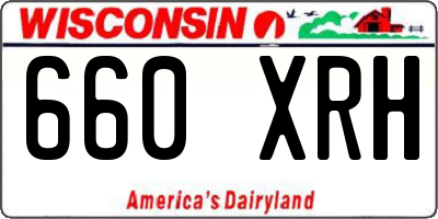 WI license plate 660XRH