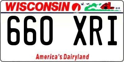 WI license plate 660XRI