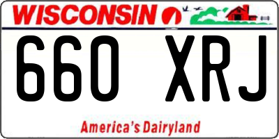 WI license plate 660XRJ