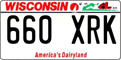 WI license plate 660XRK