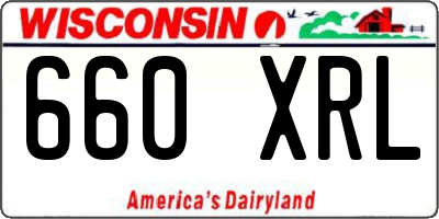WI license plate 660XRL