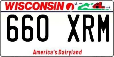 WI license plate 660XRM