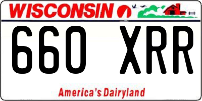 WI license plate 660XRR