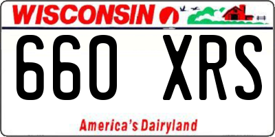 WI license plate 660XRS