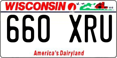 WI license plate 660XRU