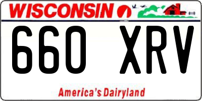 WI license plate 660XRV