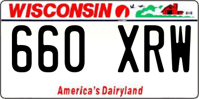 WI license plate 660XRW