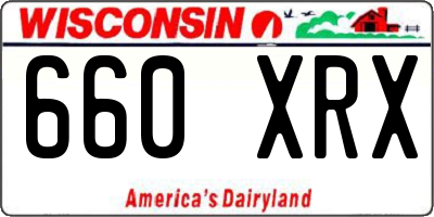 WI license plate 660XRX