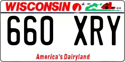 WI license plate 660XRY