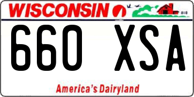 WI license plate 660XSA